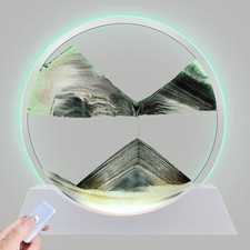 12" Moving Sand Art Liquid Motion with Light 3 Color Changing Moving Sand Art...