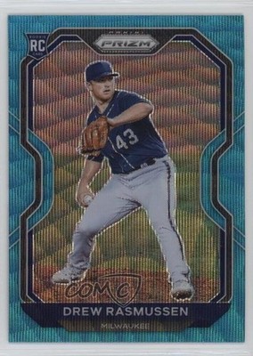 2021 Panini Prizm Tier II Teal Wave Prizm Drew Rasmussen #197 Rookie RC n1u