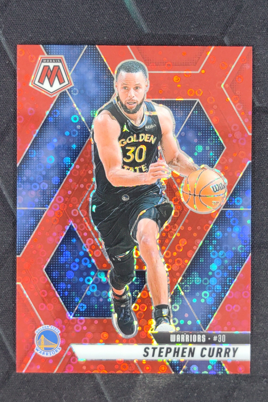 2024-25 Panini Mosaic Stephen Curry Fast Break Red Prizm /99 #163 Warriors
