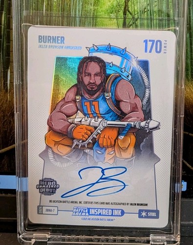 Bo Jackson Battle Arena Burner Steel Auto Jalen Brunson JBNA-7 New York Knicks