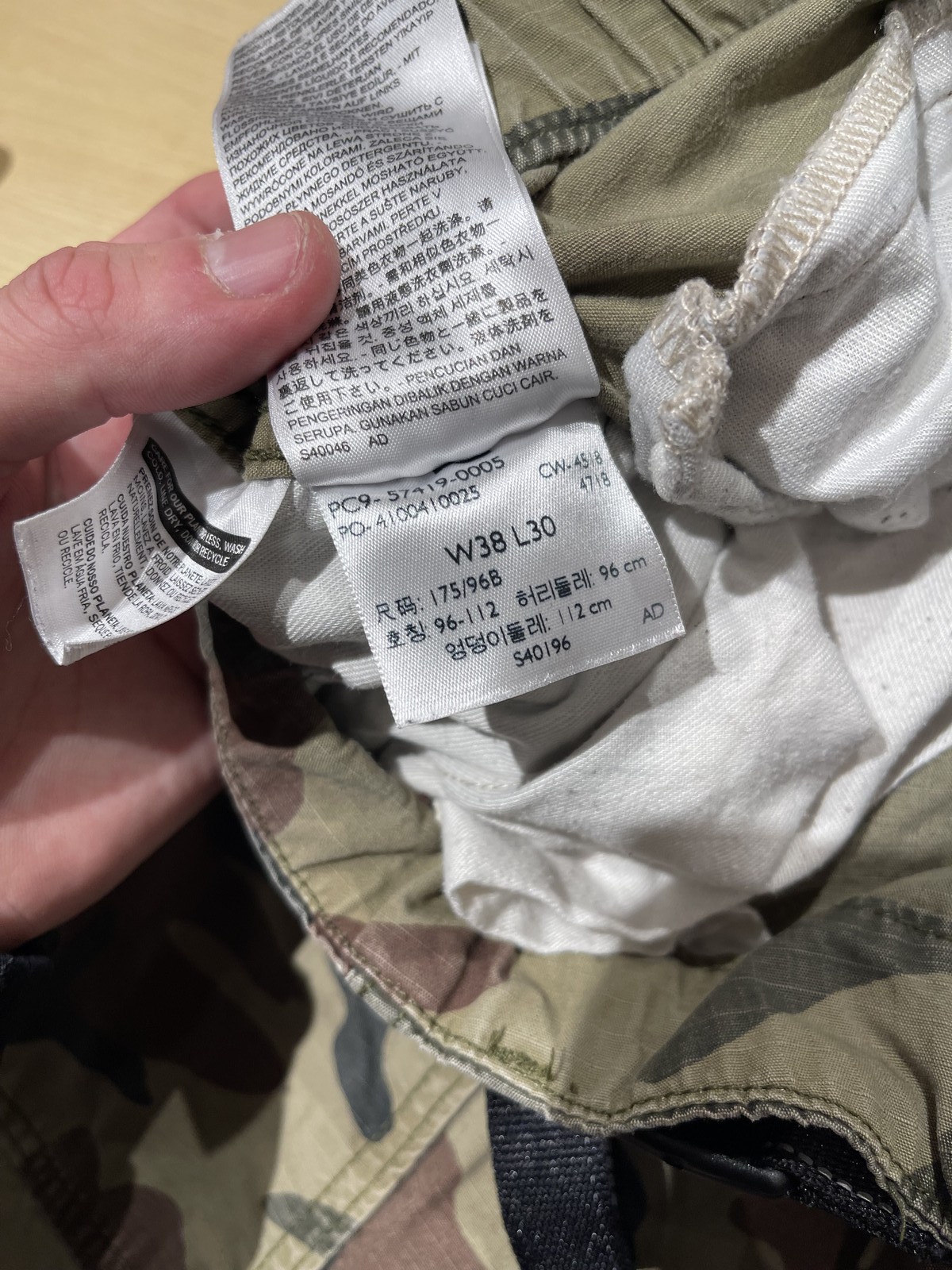 Size OS - Camouflage Levi Adjustable Cargo Pants CAMO Pre-Owned thumbnail 3