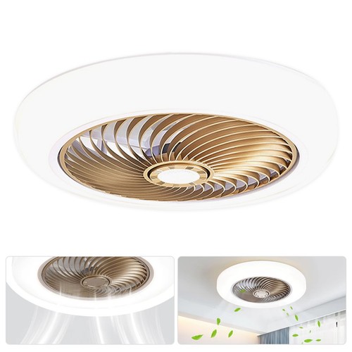 2* Large LED Ceiling Fan with Lighting LED Light Adjustable Wind  Remote 6 Speed
