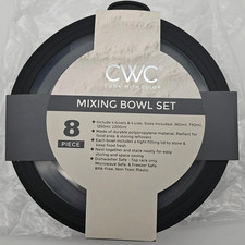 Cook With Color CWC 8-Piece Nesting Mixing Bowl Set Microwave/Freezer Safe BPA-F