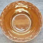 Vintage Fire King Peach Luster 8” Serving Bowl w Laurel Leaf by Anchor Hocking