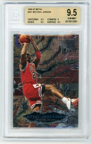 MICHAEL JORDAN 1996-97 Fleer Metal - Metal Shredders #241 BGS 9.5 Chicago Bulls