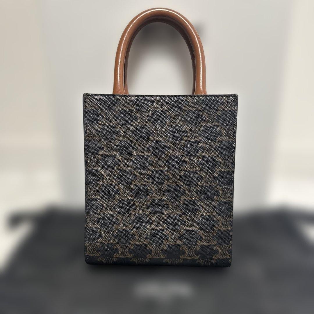 Celine Mini Luggage Bag Trifold Canvas Tan Used image 3