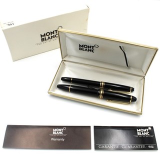 Montblanc Meisterstuck No 146 Black Resin Vacuum Fountain Pen Lot of 2 #X850 2