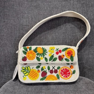 STAUD Tommy Beaded Bag Fruit Salad Citrus