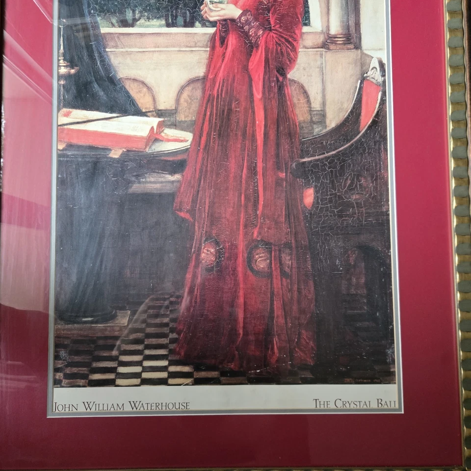 Arte emoldurada The Crystal Ball por John William Waterhouse tamanho 33x43" - Imagem 3 de 4