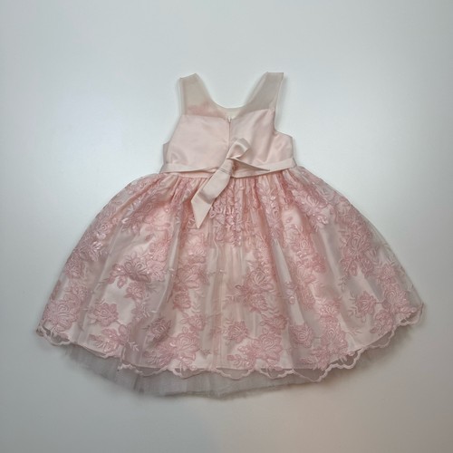 American Princess Pink Lace Tulle Dress Girls Size 5 Party Wedding 47589 Beaded - Picture 5 of 8