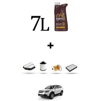 Hoffcar Servicekit 4 Filter Und 7L ÖL FüR Chevrolet Captiva 2.0 Cdti 93KW Ab