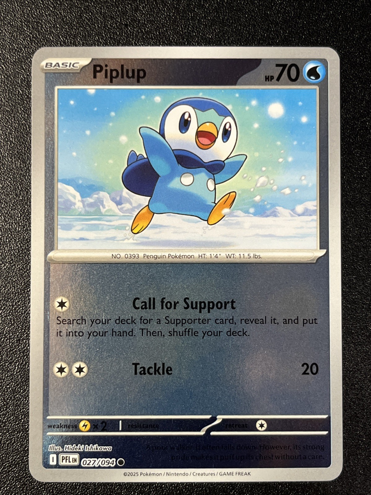 Piplup 027/094 Me02: Phantasmal Flames Reverse Holo LP