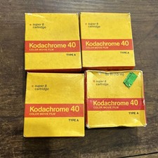 Lot of 4 Kodachrome 40 Super 8 Color Movie Film Cartridge Type A