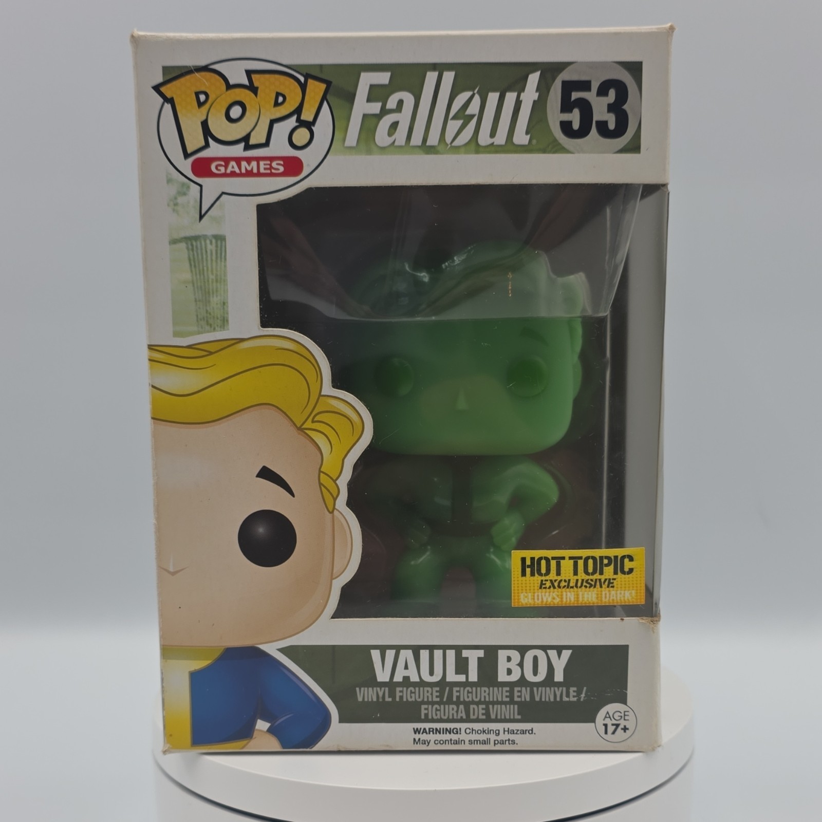 Funko Pop Fallout VAULT BOY #53 Hot Topic Exclusive Glow Vin