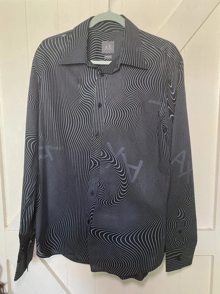 Armani синий мужской длинным рукавом на пуговицах размер большой - Изображение 2 из 4