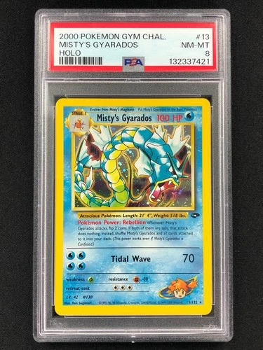 Pokemon 2000 Misty's Gyarados Holo 13/132 PSA 8