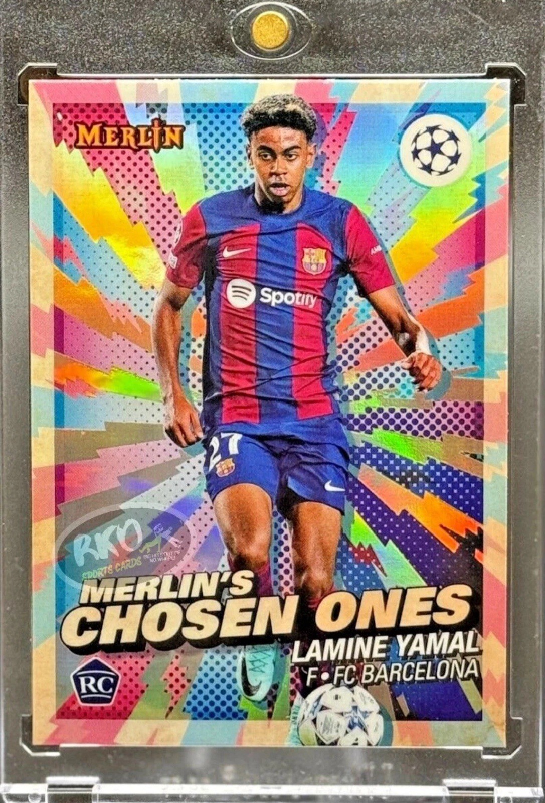 Lamine Yamal RARE ROOKIE SHOCK REFRACTOR TOPPS CHROME INVESTMENT CARD SSP MINT view 8