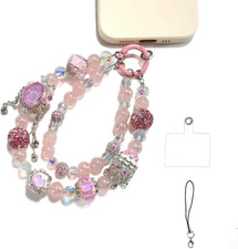 Luxury Jeweled Phone Charm Wrist Strap - Vintage Diamond Bag Accessory