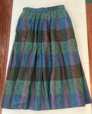 VTG Wool Plaid Pleated Lined Skirt Pockets Size 10 By Liz Claiborne