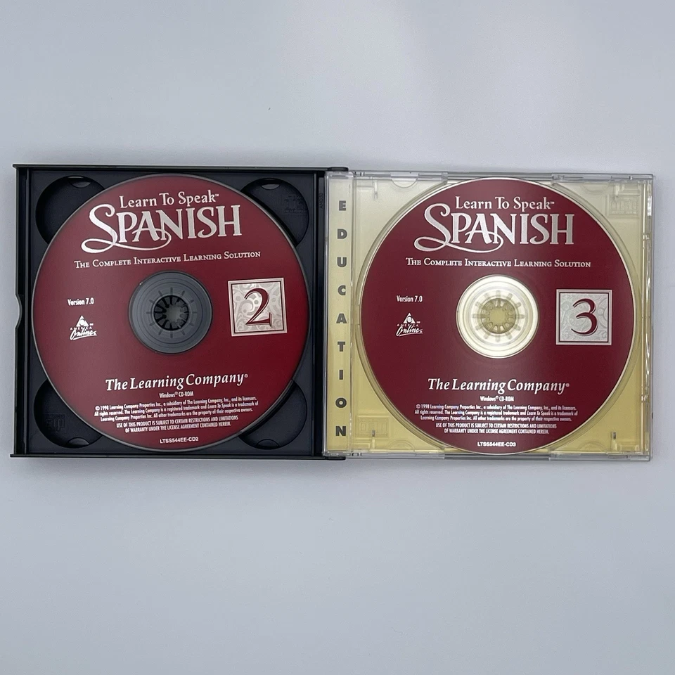 Learn To Speak Spanish Version 7.0 (1998) – The Learning Company 3 CD-ROM Set - Image 3 of 4