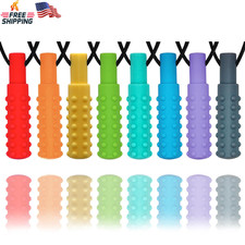 8 Pack Silicone Sensory Chew Necklaces for Kids Adults Autism ADHD SPD