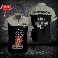 Personalized Harley Motor Racing Davidson Casual Button Down Shirt Unisex Adults