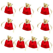  10 Pcs Sacchetti Bomboniere Matrimonio Borsa Per Coregne Rossa Gioielli