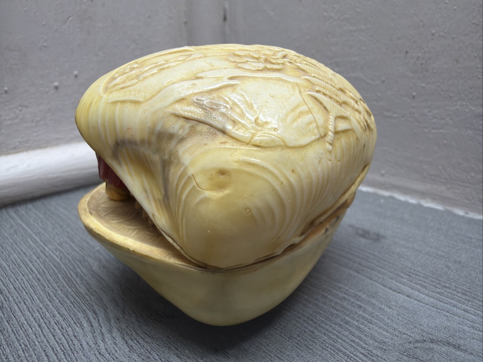 Vintage Japanese 7 Gods of Good Fortune Luck Celluloid Clamshell Diorama Japan