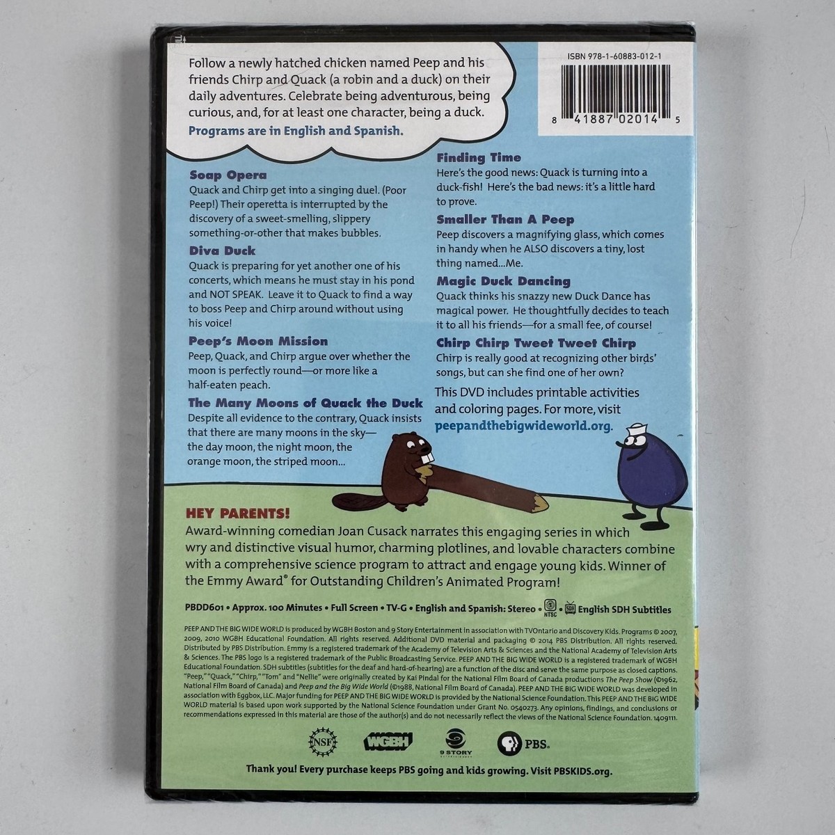 Peep and the Big Wide World Diva Duck DVD 2014 Joan Cusack