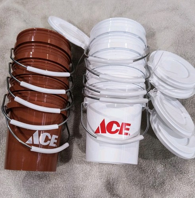 #ad ACE HARDWARE Bucket Lot 0.5 QT MINI BUCKET 5 White 5 Brown NEW $49.20