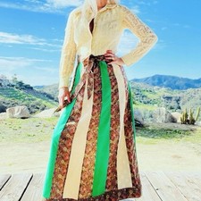 Vintage Chessa Davis Lace  Velvet Skirt Set