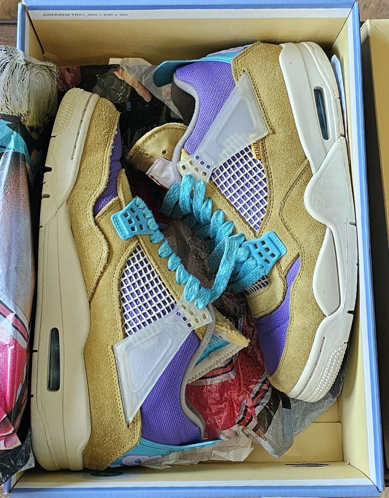 ??? Nike Air Jordan 4 Union 30th Desert Moss #DJ5718 300 taglia 7 5M molto pulite!!