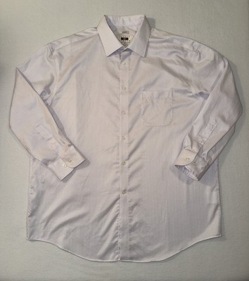 Joseph Abboud Mens Dress Shirt 17.5 32/33 Pink Non Iron Egyptian Cotton Classic