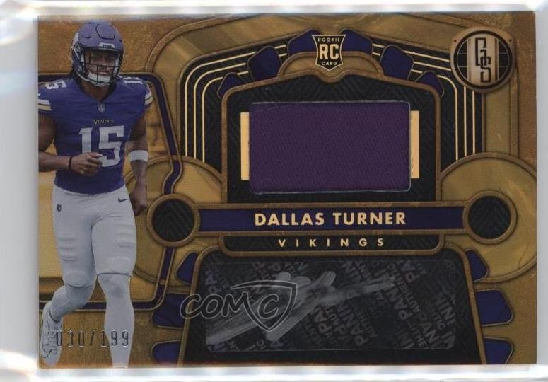 2024 Panini Gold Standard Jersey 30/199 Dallas Turner #222 Rookie Auto RC 15ik