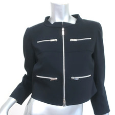 Courreges Multi-Zipper Cropped Jacket Black S...