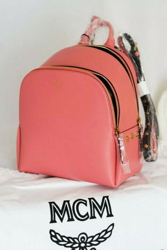MCM Pink Backpack Mini Coral Blush Pink 
