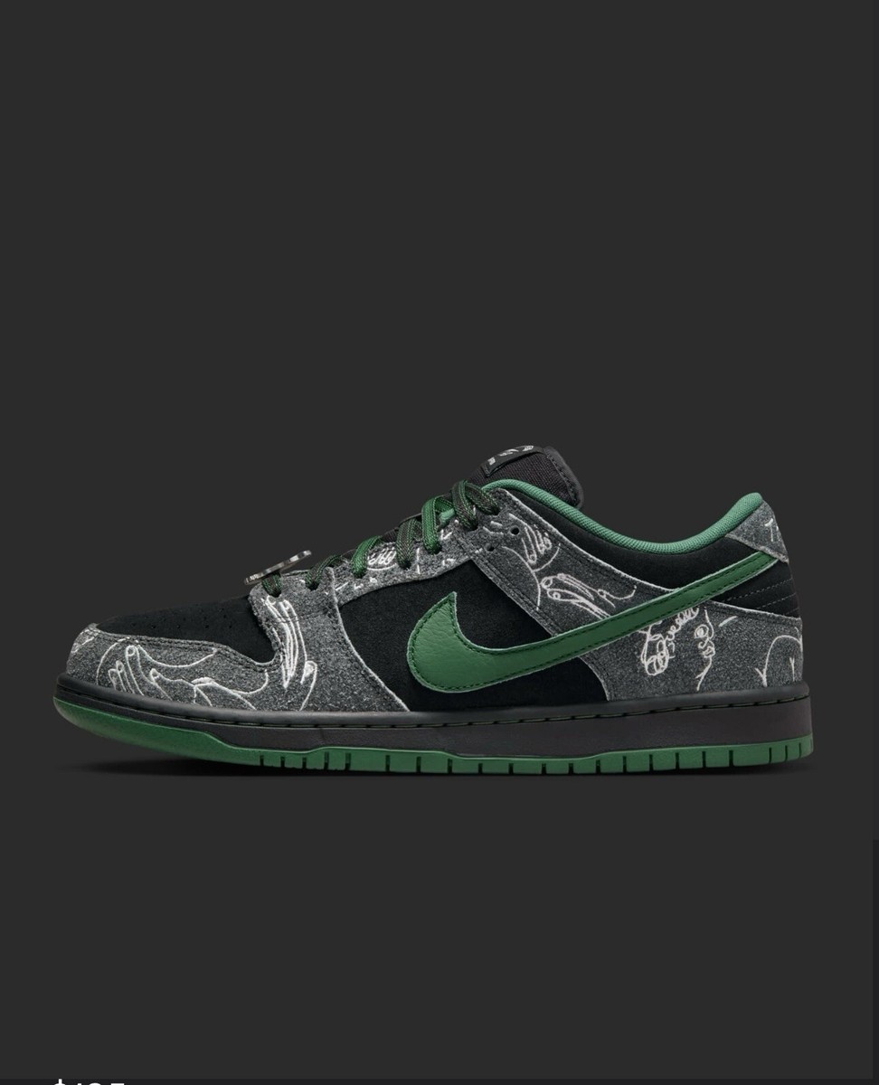 Size 13 - Nike THERE Skateboards x Dunk SB Low Black Gorge