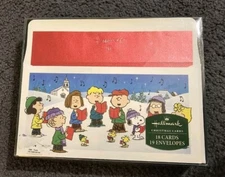 Box of 18 Vintage Peanuts Holiday Cards & Envelopes Hallmark Snoopy Christmas