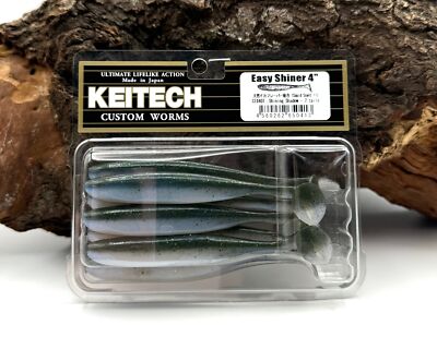 Keitech 4'' Easy Shiner Shining Shadow 10cm 5g Gummiköder Gummifisch Köder DA