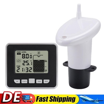 Ultrasonic Water Tank Level Meter Sensor w/Time Alarm Transmitter Receiver