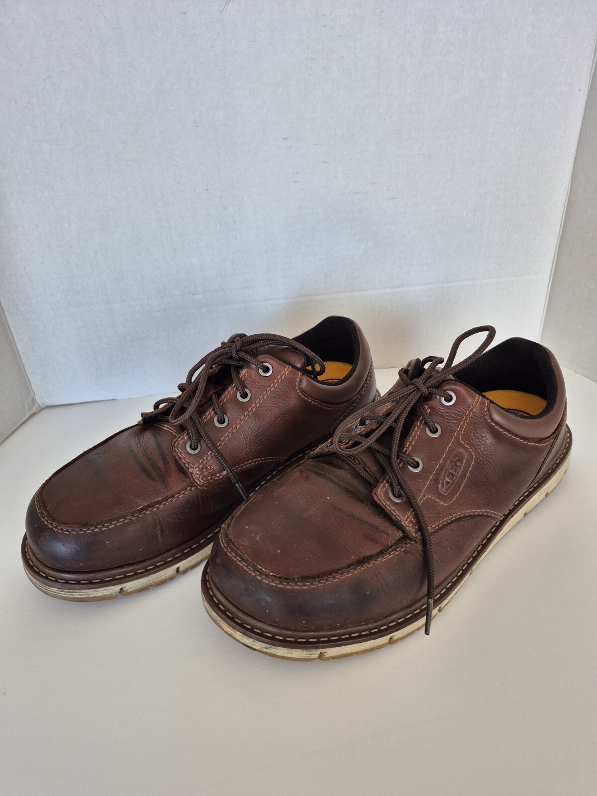 Scarpe da lavoro Keen Utility uomo ASTM F2413 18 punta acciaio Oxford taglia 10EE marrone