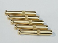 LOT OF 5 SOLID BRASS METAL ONE HITTER PIPE DUGOUT BAT 2-1/8" MADE IN USA !!