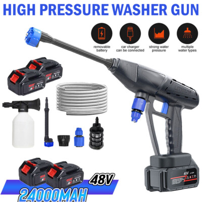 #ad 300W Hi Pressure Car Washer Tool Kit Wireless Portable Car Wash Cleaner 435 PSI $74.70