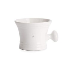 MUHLE White Porcelain Platinum Rim Shaving Mug Shave Dish Accessory for