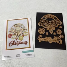 Spellbinders Amazing Paper Merry Christmas Flourish Etched Die Set 681730 13pcs