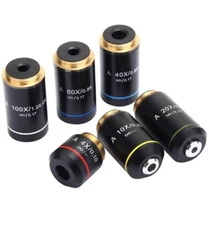 Infinity Objective Lens RMS Thread f Olympus Microscope 4X 10X 20X 40X 60X 100X 