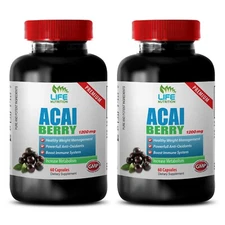 General Wellness - Acai Fruit 4:1 Extract 1200mg - Organic Acai Fruit Powder 2B