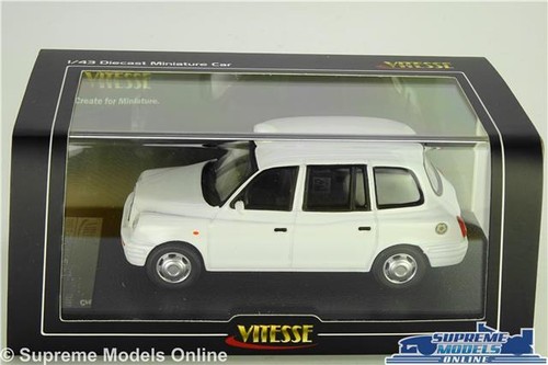 LONDON TAXI TX1 MODEL CAR MINICAB 1998 WHITE CAB 1:43 SCALE VITESSE K8 - Picture 4 of 4