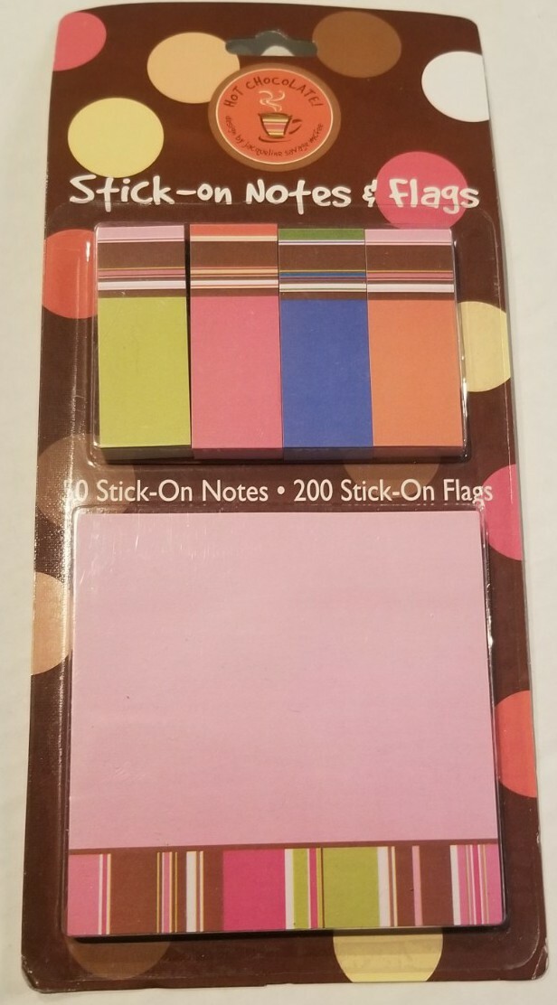 Hot Chocolate Stick-on Notes & Flags Set - design by Jacqueline