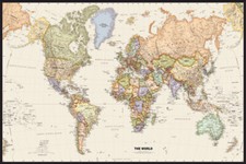MAPA DEL MUNDO 45X73CM IMPRESIONES PÓSTER CLASSIS MAPA DECORACIÓN DEL HOGAR ARTE REGALO